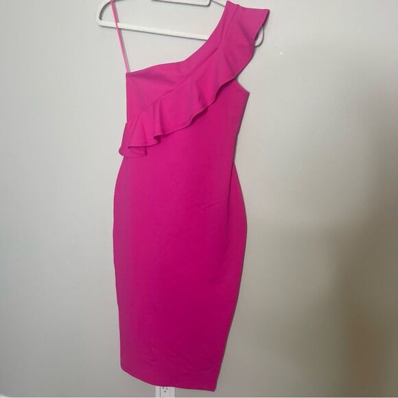 Susana Monaco One Shoulder Ruffle Trim Dress Size XS NEW - Picture 5 of 7